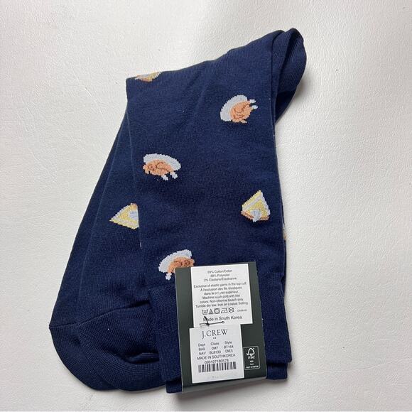 J.Crew Men's Thanksgiving Theme Graphic Design Trouser Socks Onesize - Picture 2 of 6